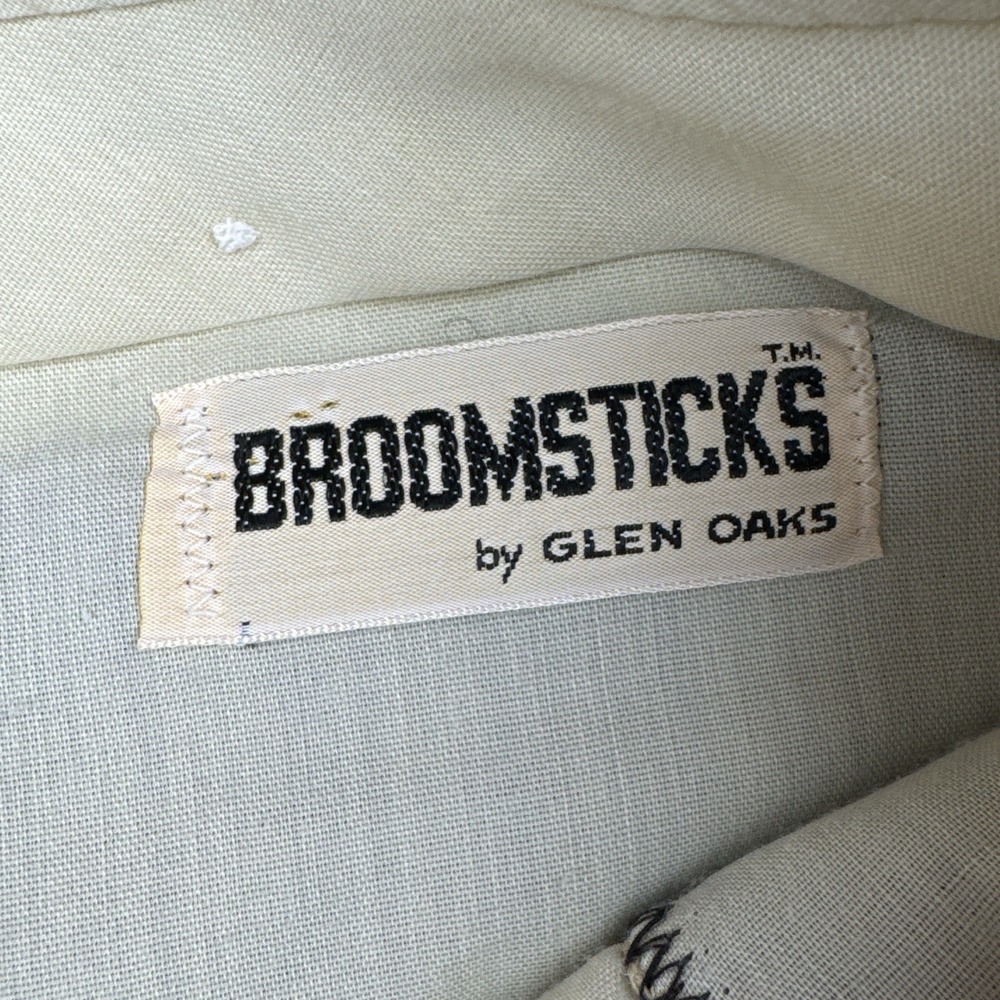 Vintage 70s Broomsticks Glen Oaks Navy Blue Pants Talon Zip Straight Leg - Picture 10 of 10